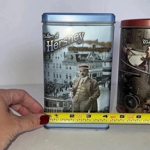 Vintage Milton S. Hershey Canisters, Set of 2, made in USA, 1996 - Picture 4 of 13